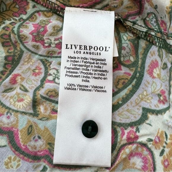 Liverpool Keyhole Paisley Sleeveless Top Size Small - Picture 9 of 12